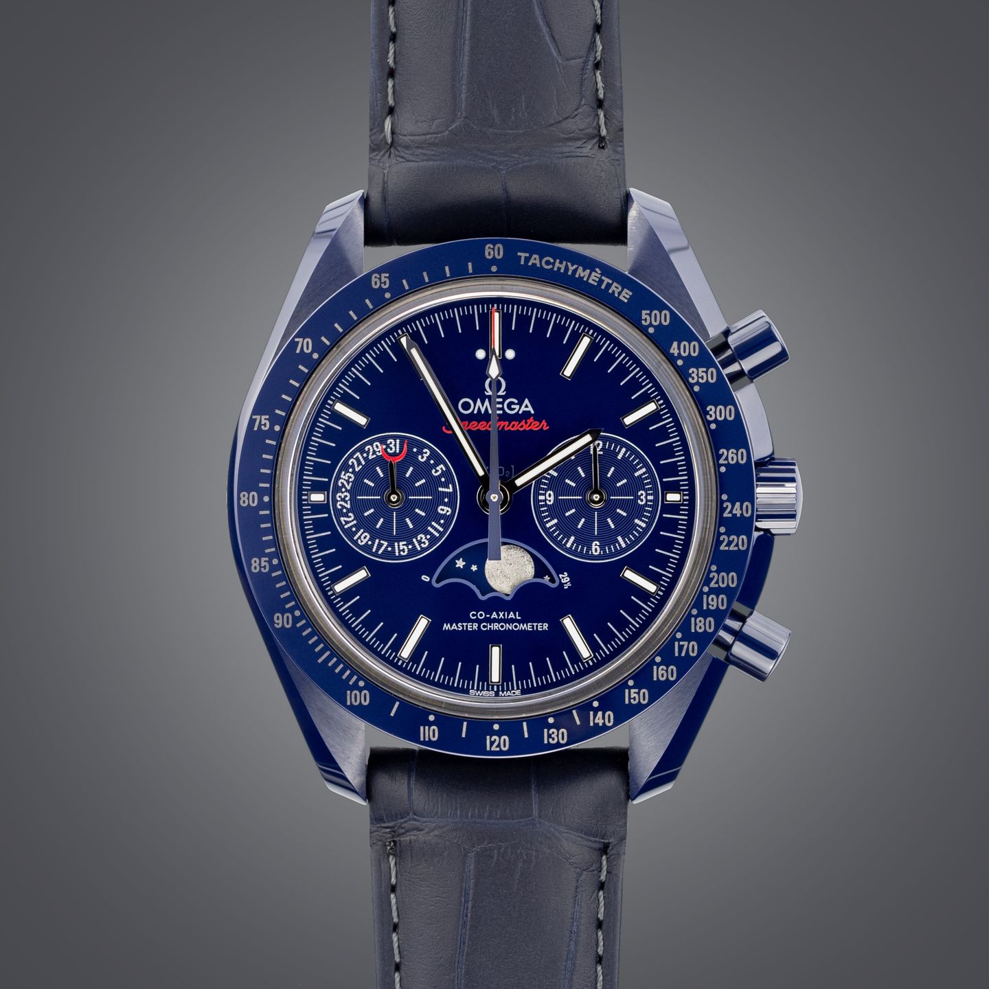 Omega Speedmaster Professional Moonwatch Moonphase 304.93.44.52.03.001 (2022) - Blauw wijzerplaat 44mm Keramiek (1/8)